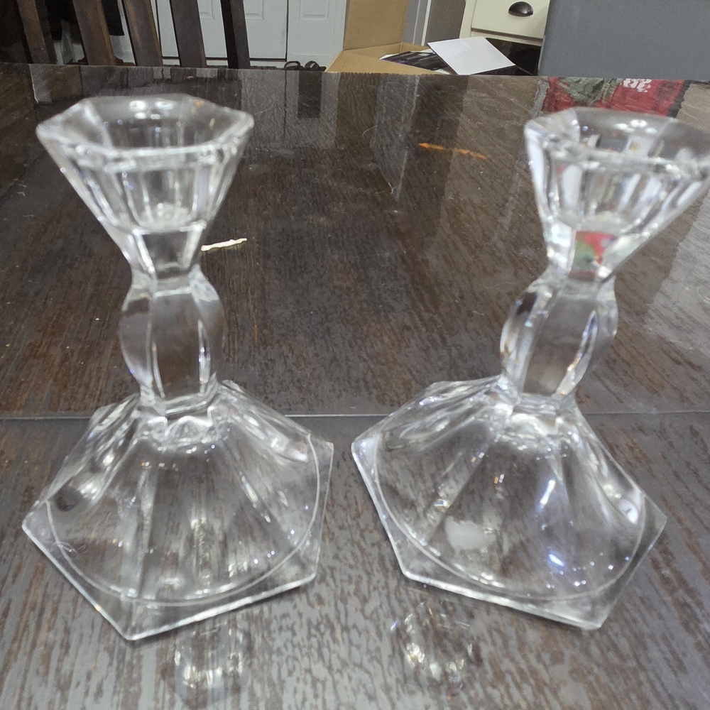 Elegant Crystal Candle Holders